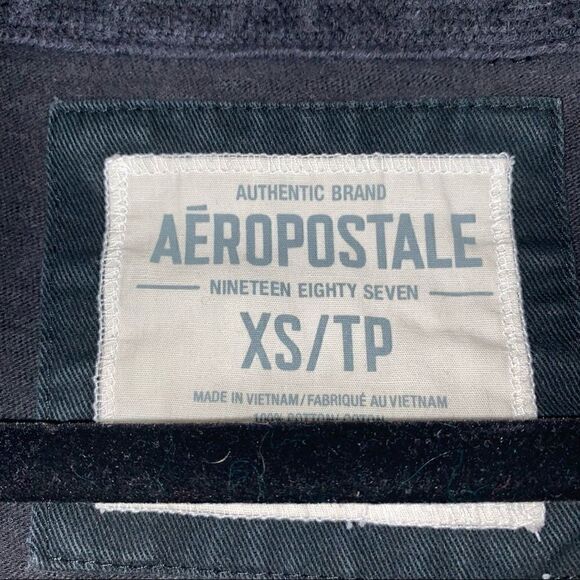 Aeropostale short sleeve crewneck top w/distressed letters black size XS Men - Picture 2 of 3